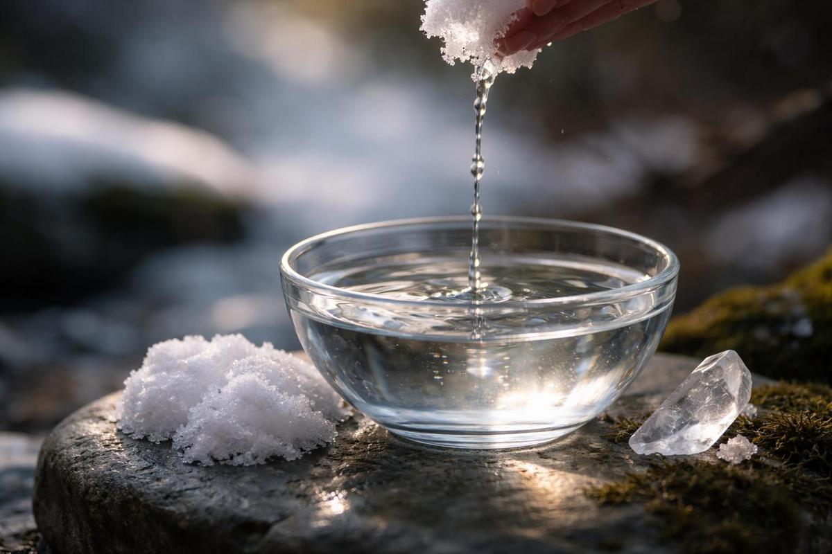 Eau de neige et spiritualité : origines, usages et significations