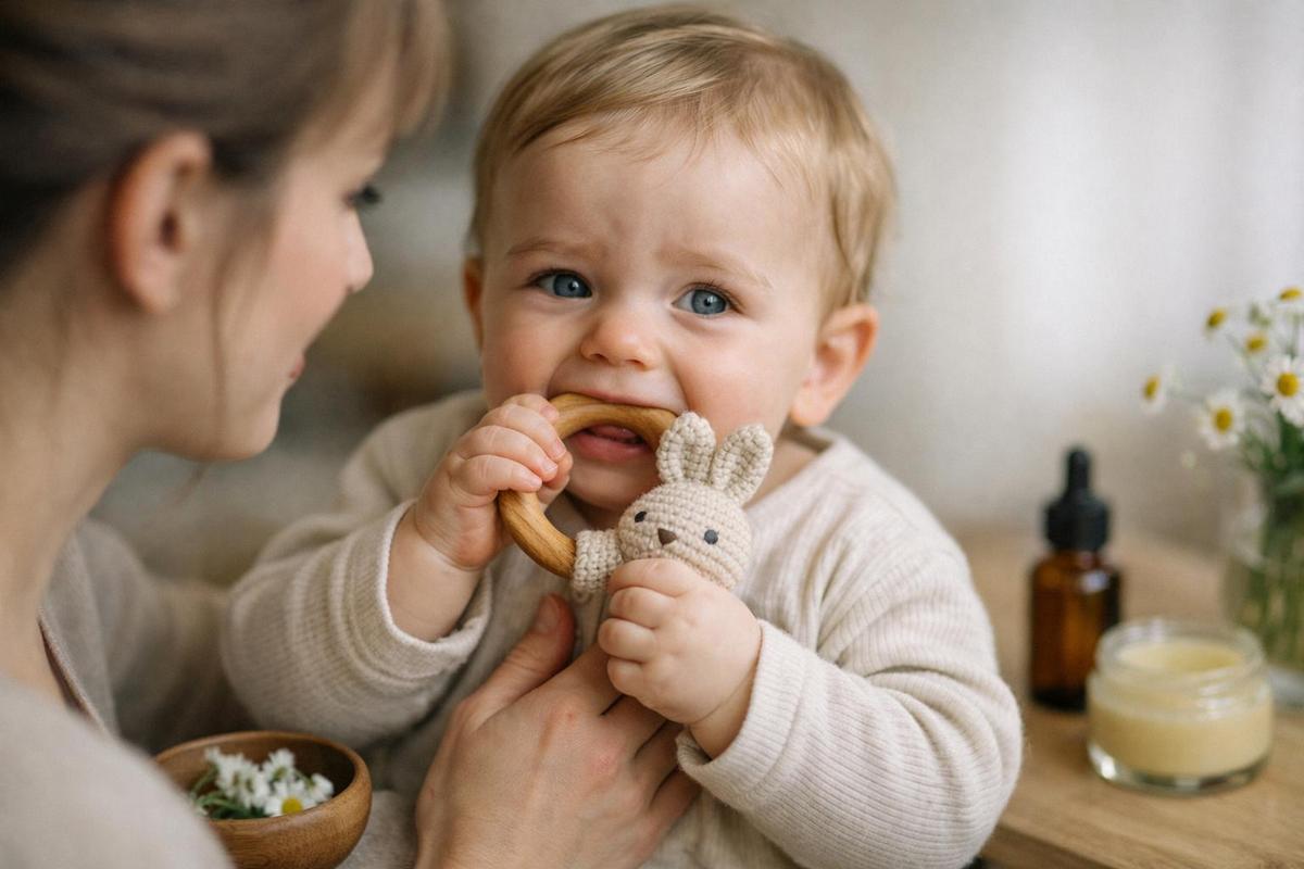 Routine de soins naturels : comment soulager les poussées dentaires de bébé