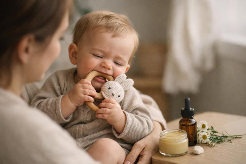 Routine de soins naturels : comment soulager les poussées dentaires de bébé
